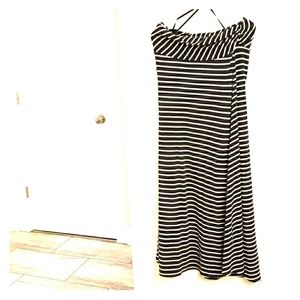 Navy and white Maxi Skirt